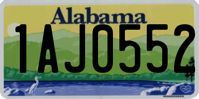 AL license plate 1AJ0552