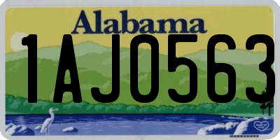 AL license plate 1AJ0563