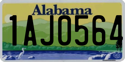 AL license plate 1AJ0564