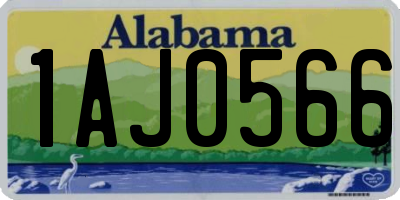 AL license plate 1AJ0566