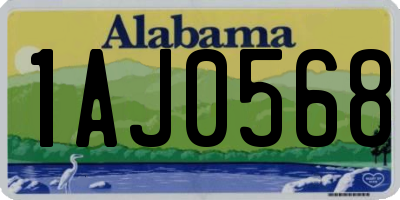 AL license plate 1AJ0568