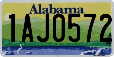 AL license plate 1AJ0572