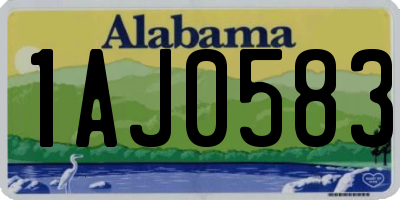 AL license plate 1AJ0583