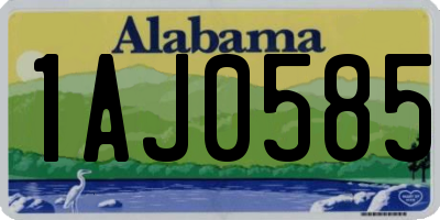AL license plate 1AJ0585