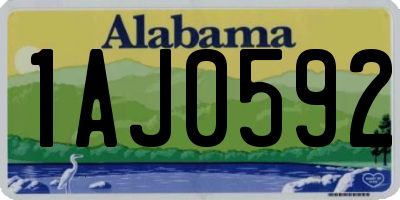 AL license plate 1AJ0592