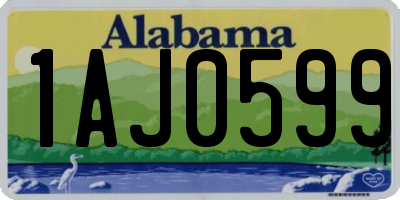 AL license plate 1AJ0599