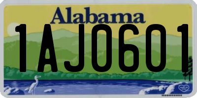 AL license plate 1AJ0601