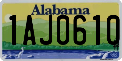 AL license plate 1AJ0610