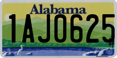 AL license plate 1AJ0625