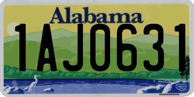 AL license plate 1AJ0631