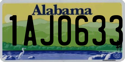 AL license plate 1AJ0633
