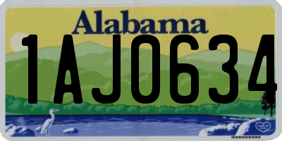 AL license plate 1AJ0634