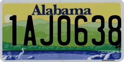 AL license plate 1AJ0638