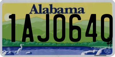 AL license plate 1AJ0640