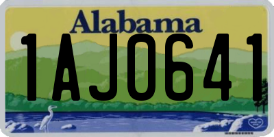 AL license plate 1AJ0641