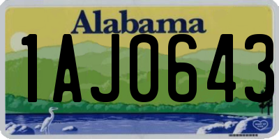 AL license plate 1AJ0643