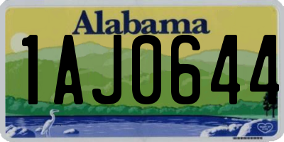 AL license plate 1AJ0644