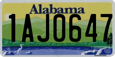 AL license plate 1AJ0647