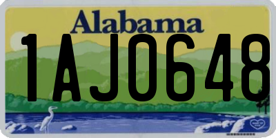 AL license plate 1AJ0648