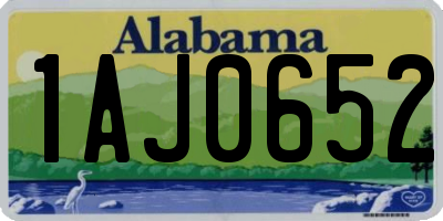 AL license plate 1AJ0652