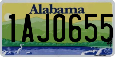 AL license plate 1AJ0655
