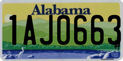 AL license plate 1AJ0663