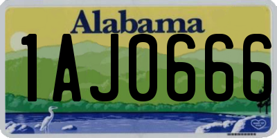 AL license plate 1AJ0666