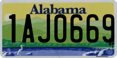 AL license plate 1AJ0669