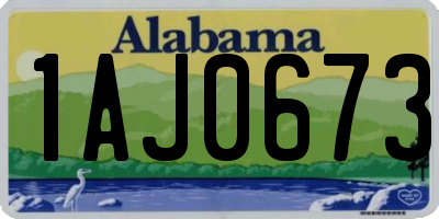 AL license plate 1AJ0673