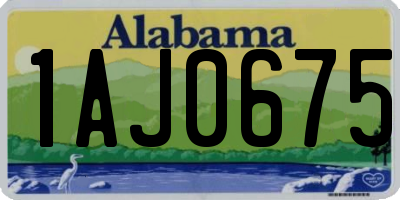 AL license plate 1AJ0675