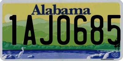 AL license plate 1AJ0685