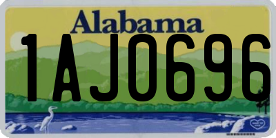 AL license plate 1AJ0696