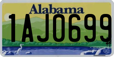 AL license plate 1AJ0699