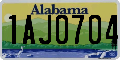 AL license plate 1AJ0704