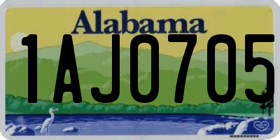 AL license plate 1AJ0705