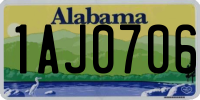 AL license plate 1AJ0706
