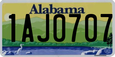 AL license plate 1AJ0707