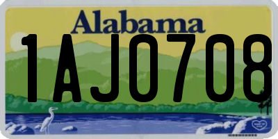 AL license plate 1AJ0708