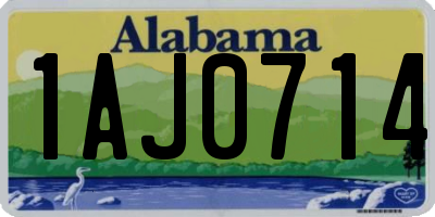 AL license plate 1AJ0714
