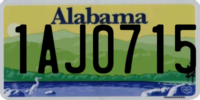 AL license plate 1AJ0715