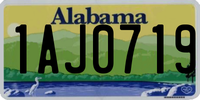 AL license plate 1AJ0719