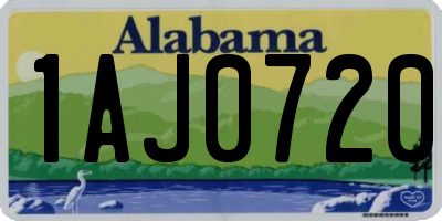 AL license plate 1AJ0720