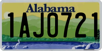 AL license plate 1AJ0721