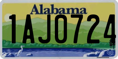 AL license plate 1AJ0724