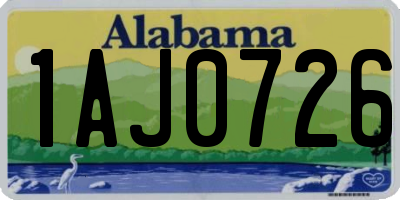 AL license plate 1AJ0726