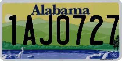 AL license plate 1AJ0727