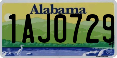 AL license plate 1AJ0729