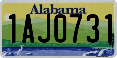 AL license plate 1AJ0731