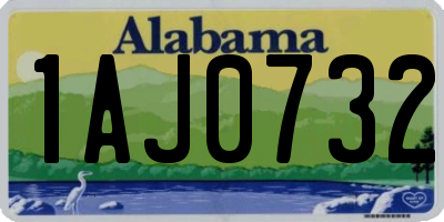 AL license plate 1AJ0732