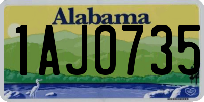 AL license plate 1AJ0735